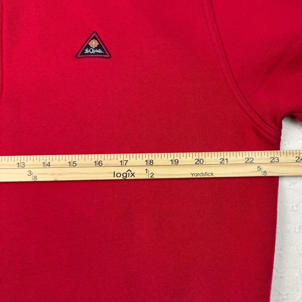 Ahead Authentics La Quinta Red 1/4 Zip Sweatshirt Pullover Men M Cozy Athleisure